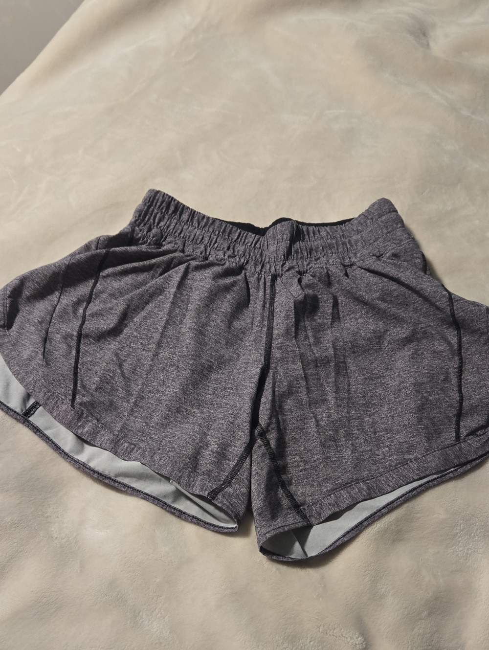 lululemon athletica Heather Dark Gray Athletic Shorts